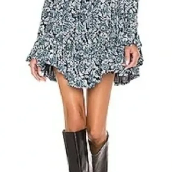 Free People Navy Floral Dress - Picture 5 of 5